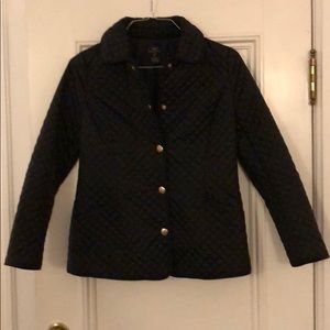 Brooks Brothers quilted black jacket with collar